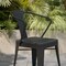 Flash Furniture Black Patio Club Chairs with Poly Resin Seats, 2PK 2-SB-T11C-BK-GG - alternate 2